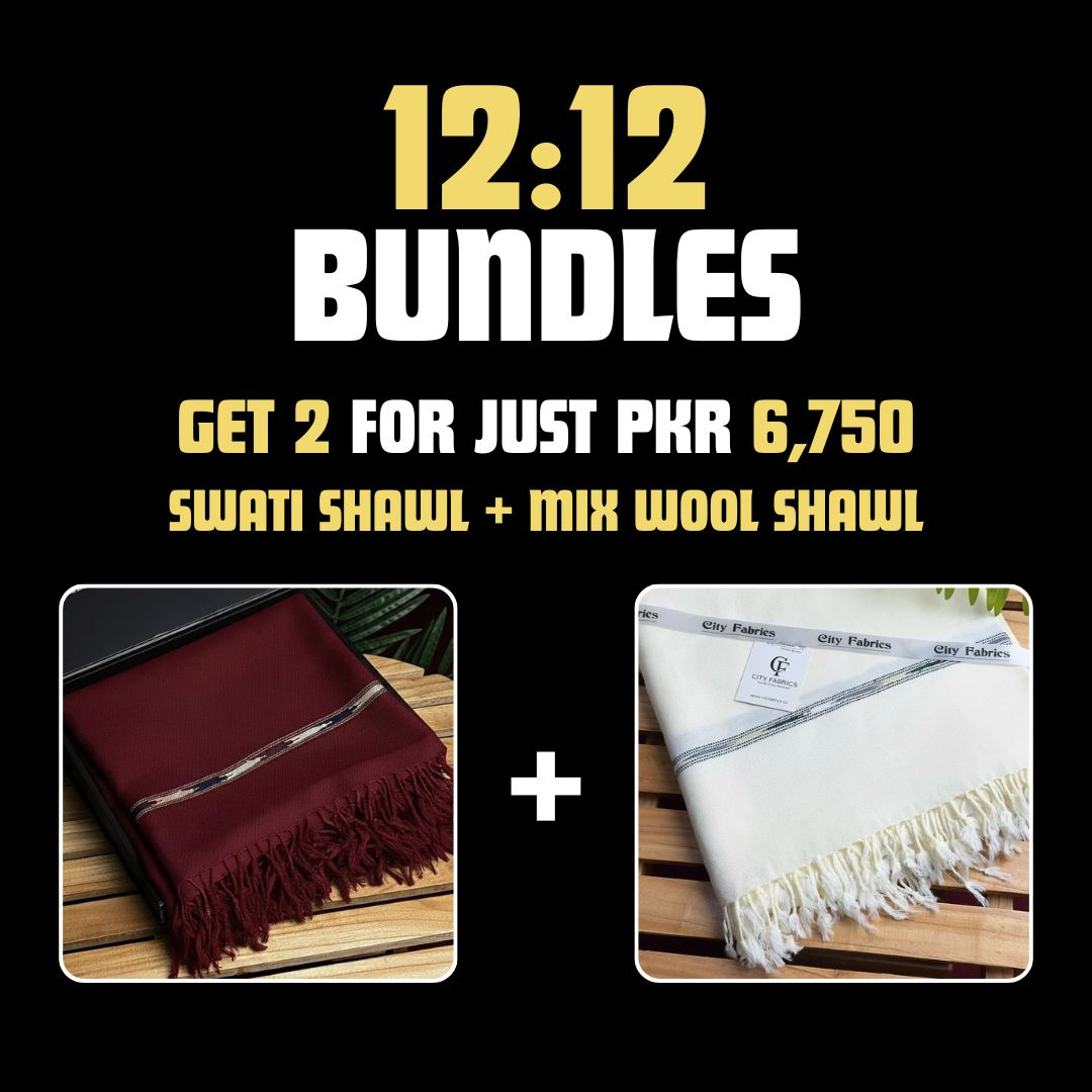 Swati Wool Shawl + Mix Wool Shawl