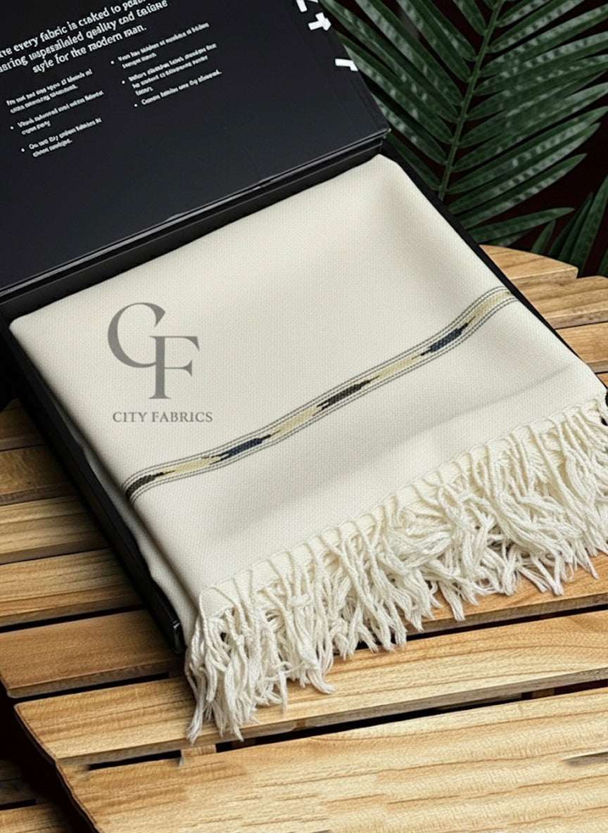 Cream Swati Wool Shawl