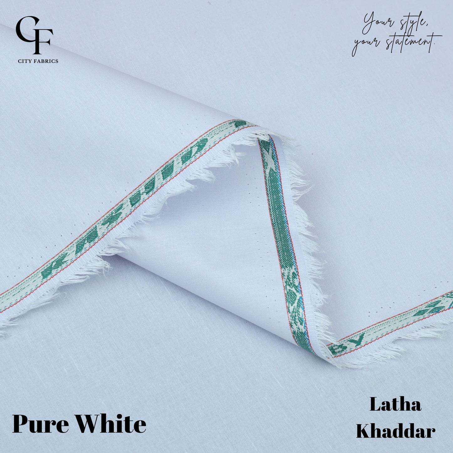 Latha Khaddar Pure White
