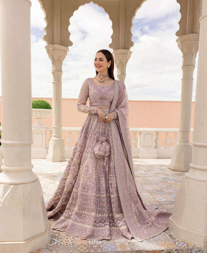 FAIZA SAQLAIN NET UNSTITCHED EMB MAXI - City Fabrics 