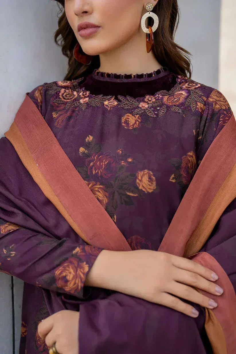 BAROQUE KHADDAR UNSTITCHED PRINTED 3PC - City Fabrics 