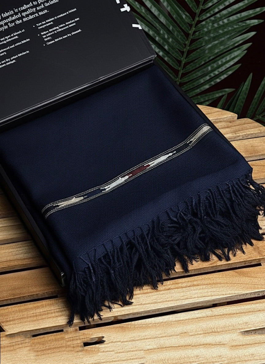 Navy Swati Wool Shawl
