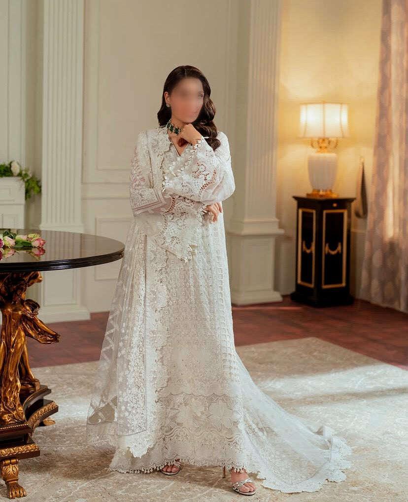 BAROQUE CHIFFON UNSTITCHED EMB SUIT - City Fabrics 