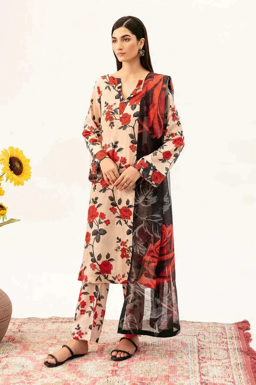 BAROQUE KHADDAR UNSTITCHED PRINTED 3PC - City Fabrics 