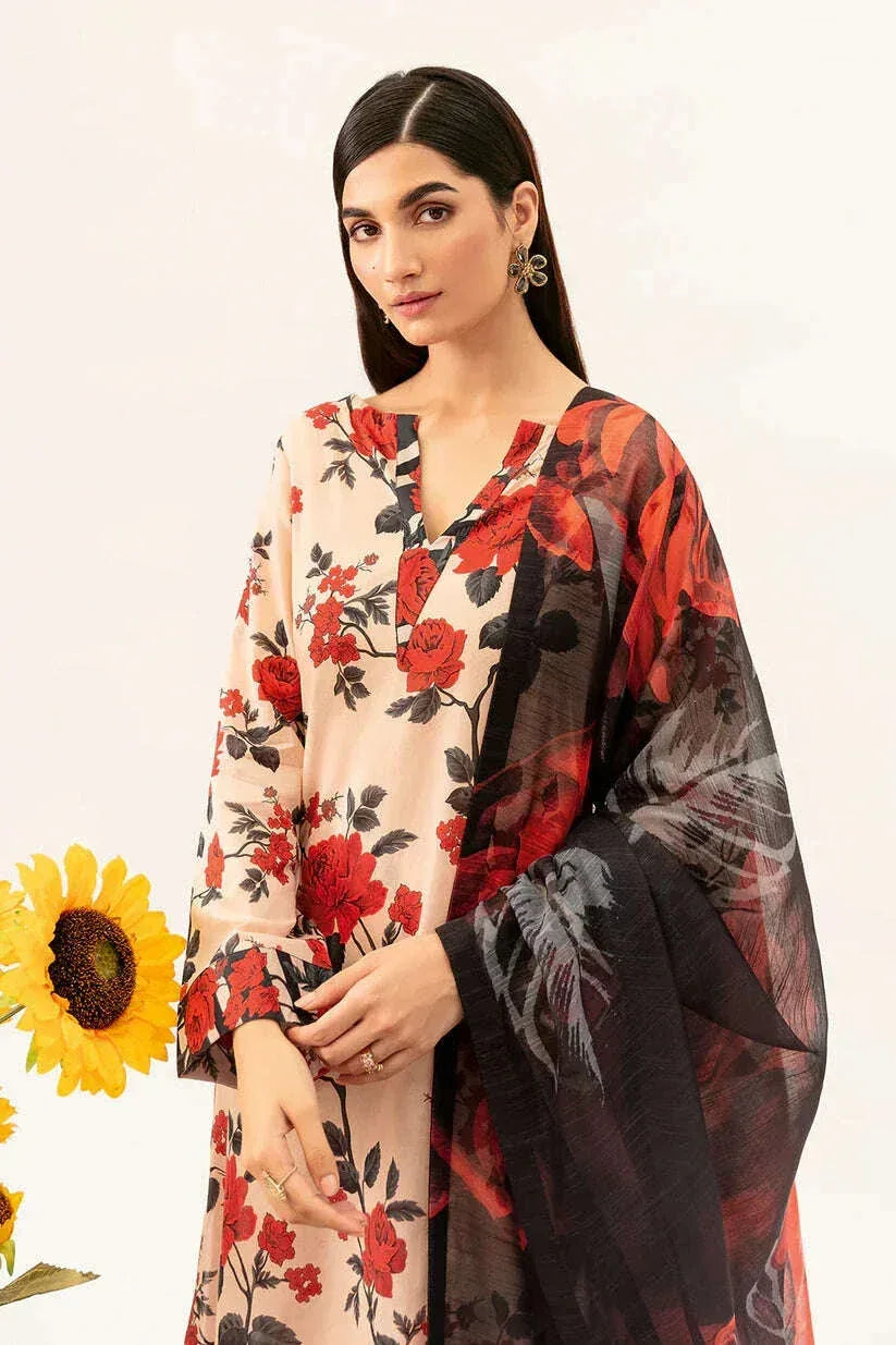 BAROQUE KHADDAR UNSTITCHED PRINTED 3PC - City Fabrics 