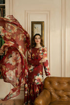 BAROQUE LAWN PRINTED UNSTICH 3PC - City Fabrics 