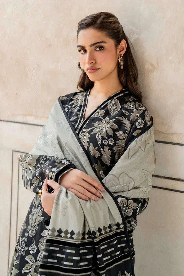 BAROQUE KHADDAR UNSTITCHED PRINTED 3PC - City Fabrics 