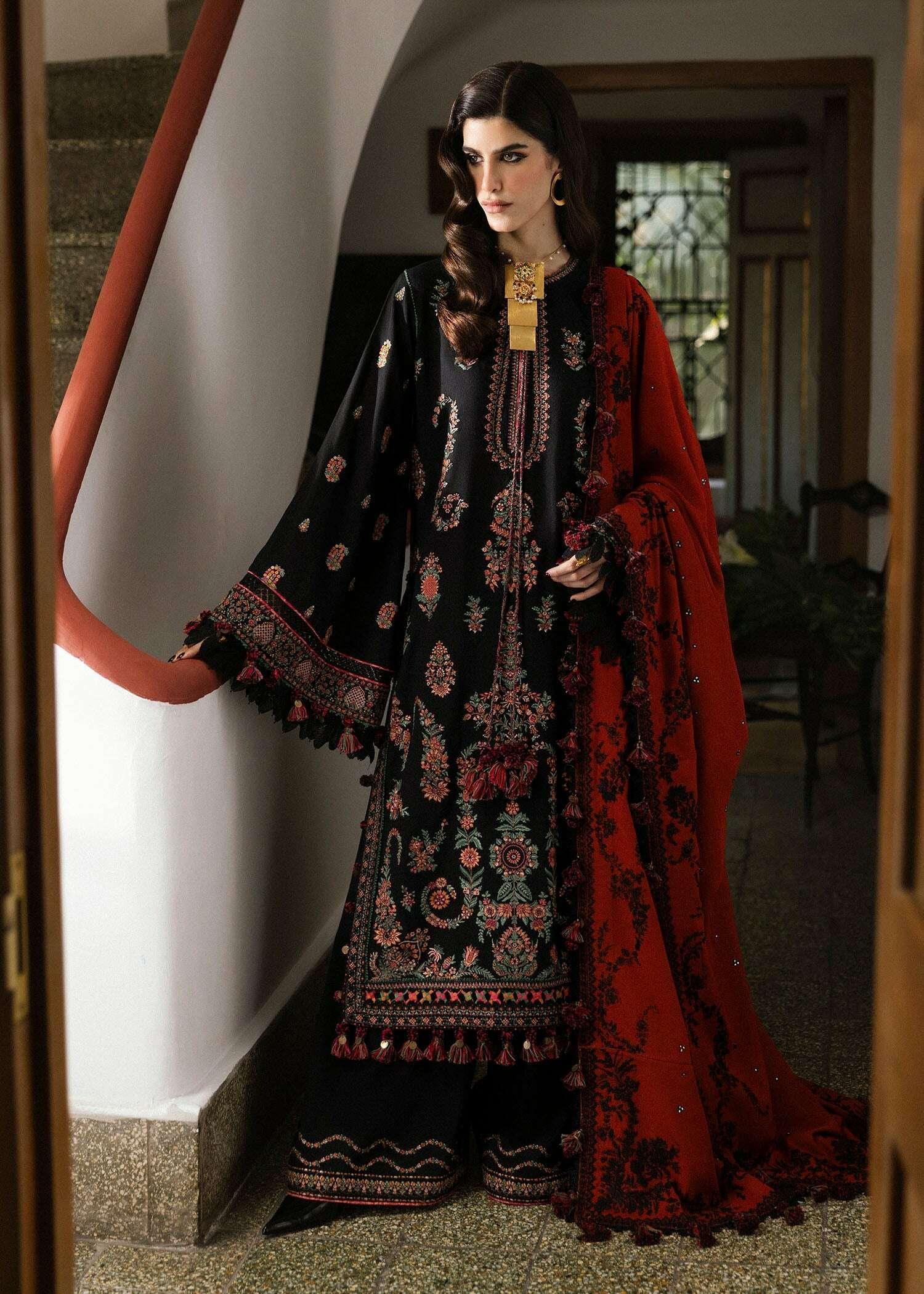 HUSSAIN REHAR LAWN UNSTITCHED EMB 3PC - City Fabrics 