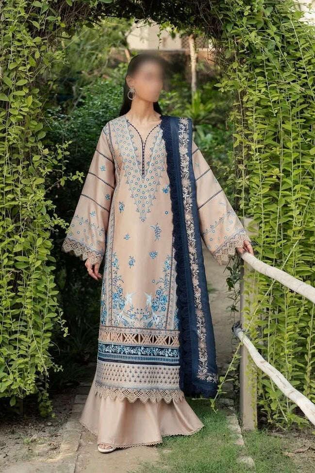 BIN ILYAS KARANDI UNSTITCHED EMB 3PC - City Fabrics 