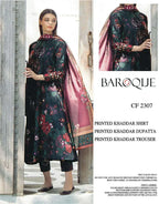 BAROQUE KHADDAR UNSTITCHED PRINTED 3PC - City Fabrics 