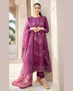 CROSS STITCH LAWN UNSTICH EMB 3PC - City Fabrics 