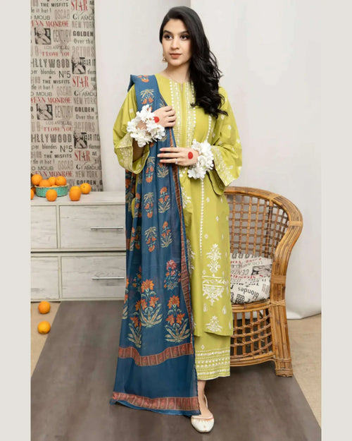 AISLING LAWN UNSTICH EMB 3PC - City Fabrics 