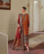 BAROQUE ZARI NET UNSTITCHED EMB SUIT - City Fabrics 