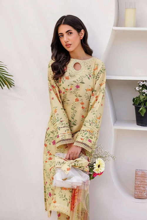 BAROQUE KHADDAR UNSTITCHED PRINTED 3PC - City Fabrics 