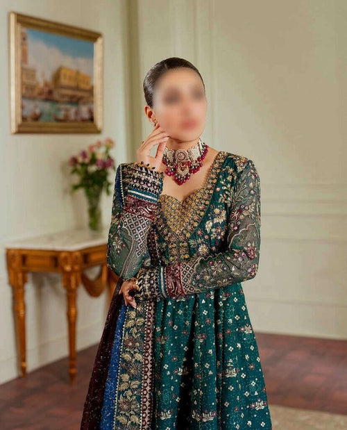 BAROQUE CHIFFON UNSTITCHED EMB SUIT - City Fabrics 