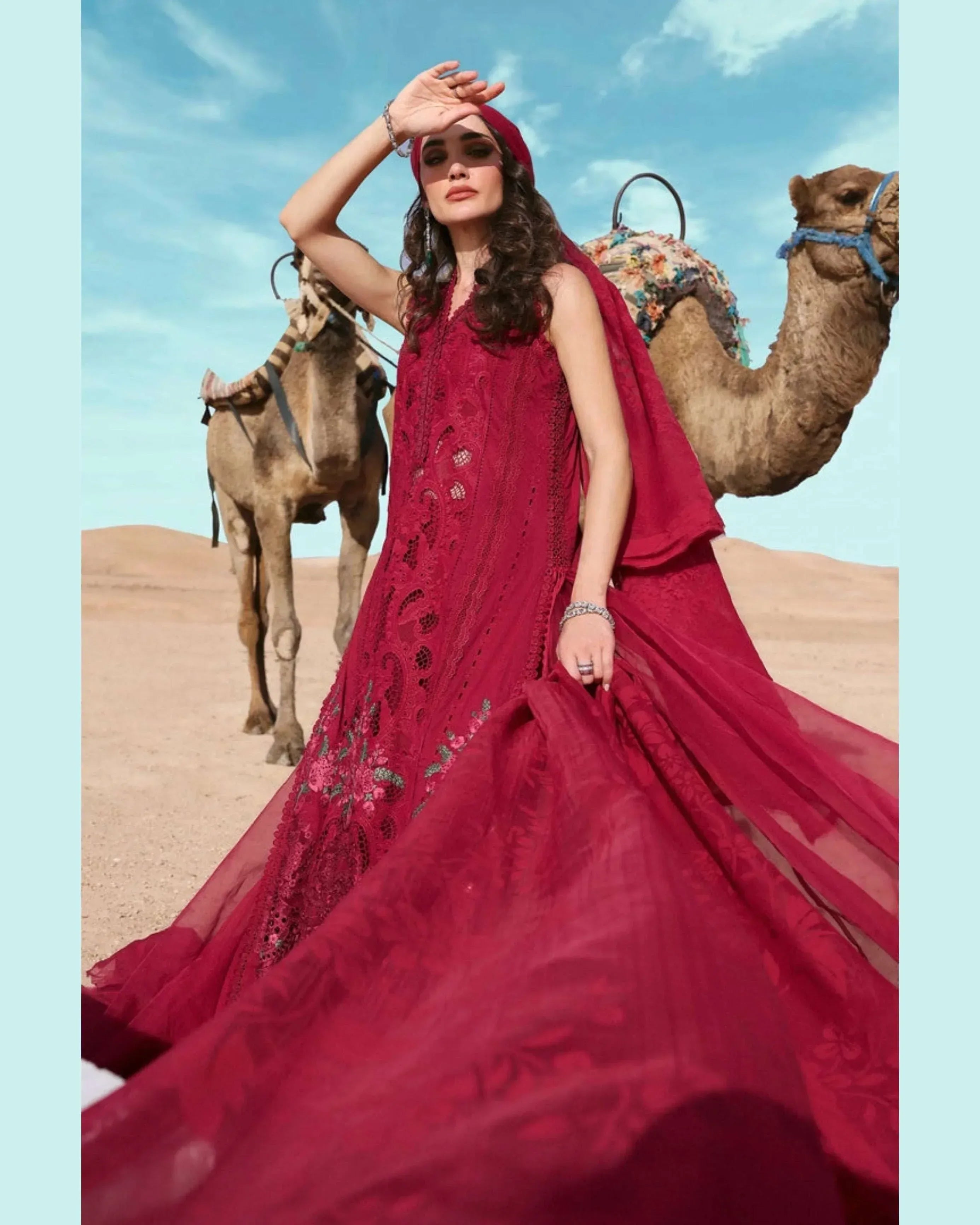 MARIA.B LAWN UNSTITCHED EMB 3PC - City Fabrics 