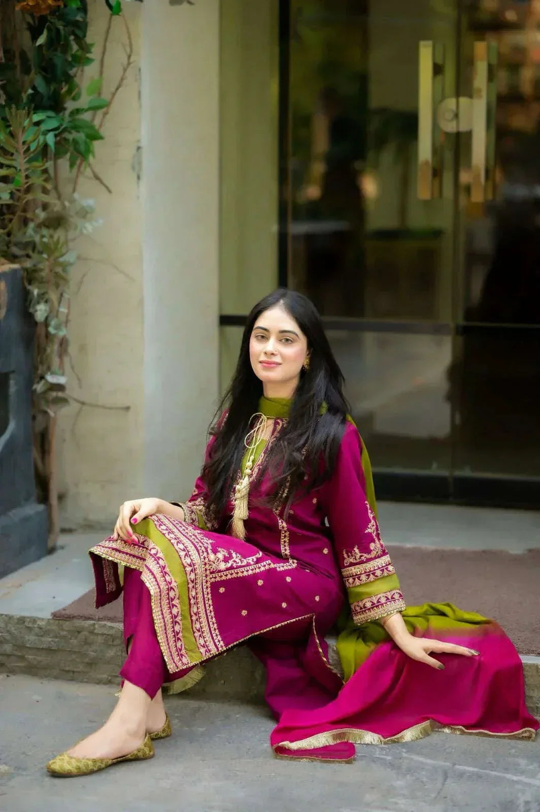 OMAL BY KOMAL (Linen 3Pc) - City Fabrics 