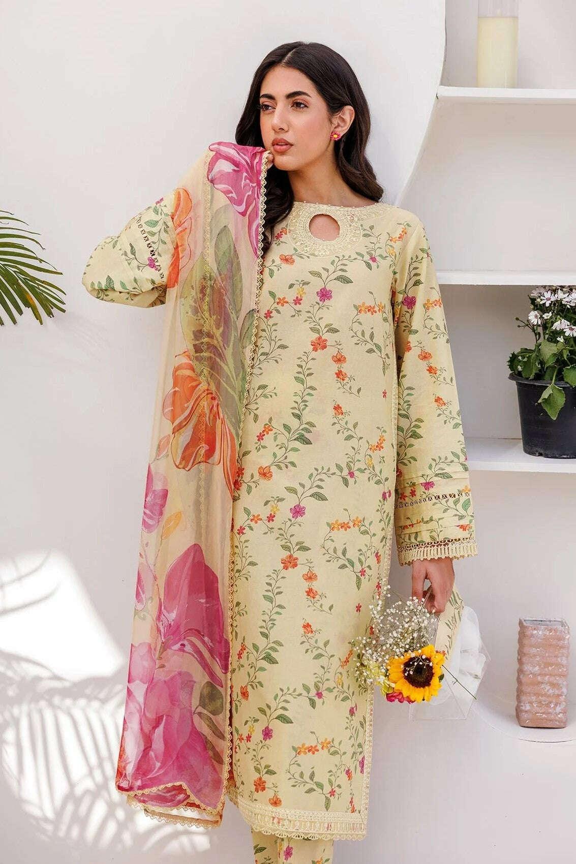 BAROQUE KHADDAR UNSTITCHED PRINTED 3PC - City Fabrics 