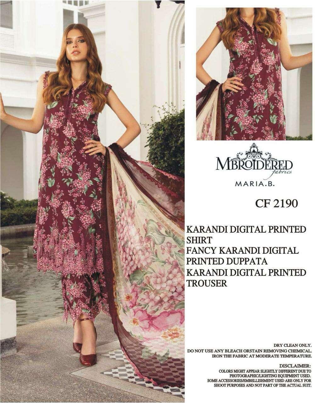 MARIA:B UNSTICHED KARANDI PRINTED 3PC - City Fabrics 