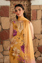 BAROQUE LAWN PRINTED UNSTICH 3PC - City Fabrics 