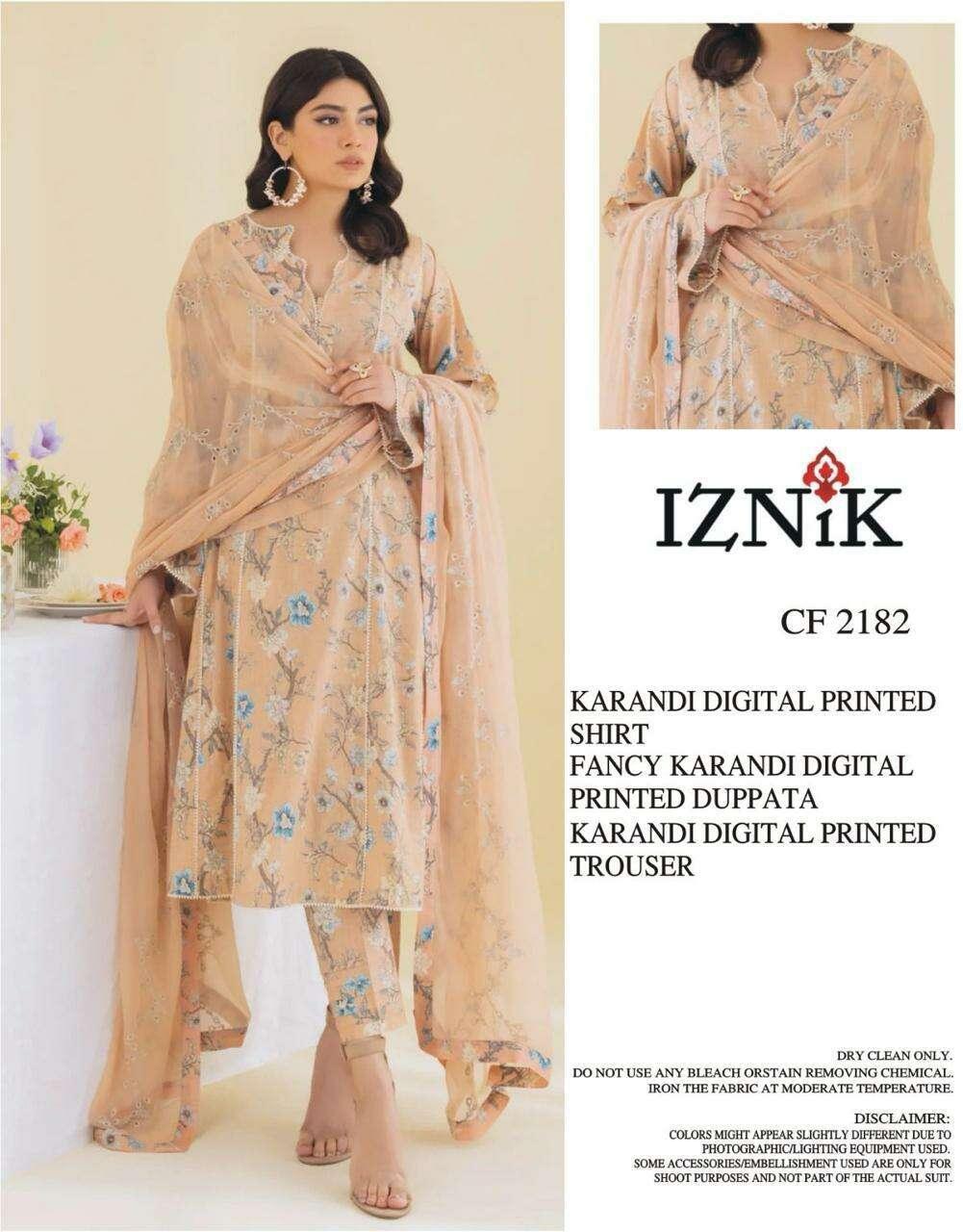 IZNIK UNSTICHED KARANDI PRINTED 3PC - City Fabrics 