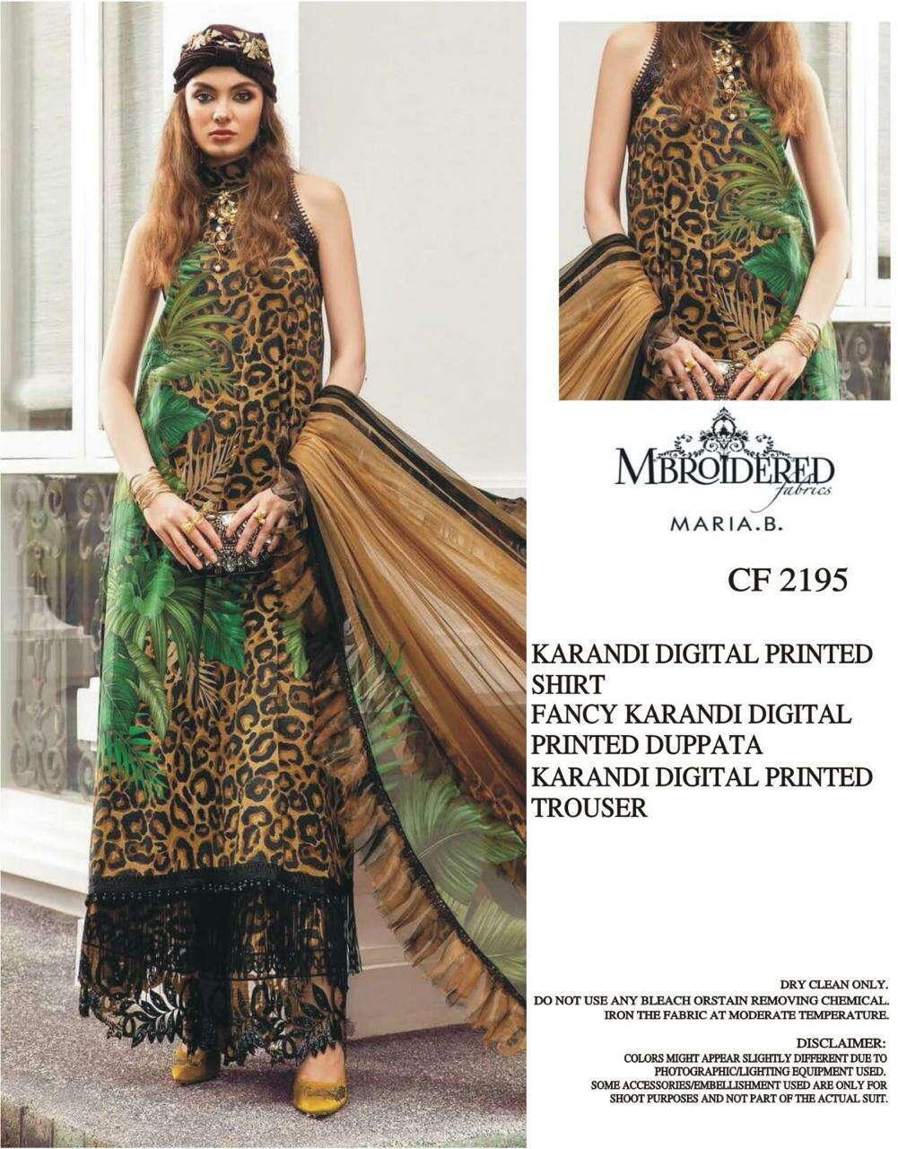 MARIA:B UNSTICHED KARANDI PRINTED 3PC - City Fabrics 