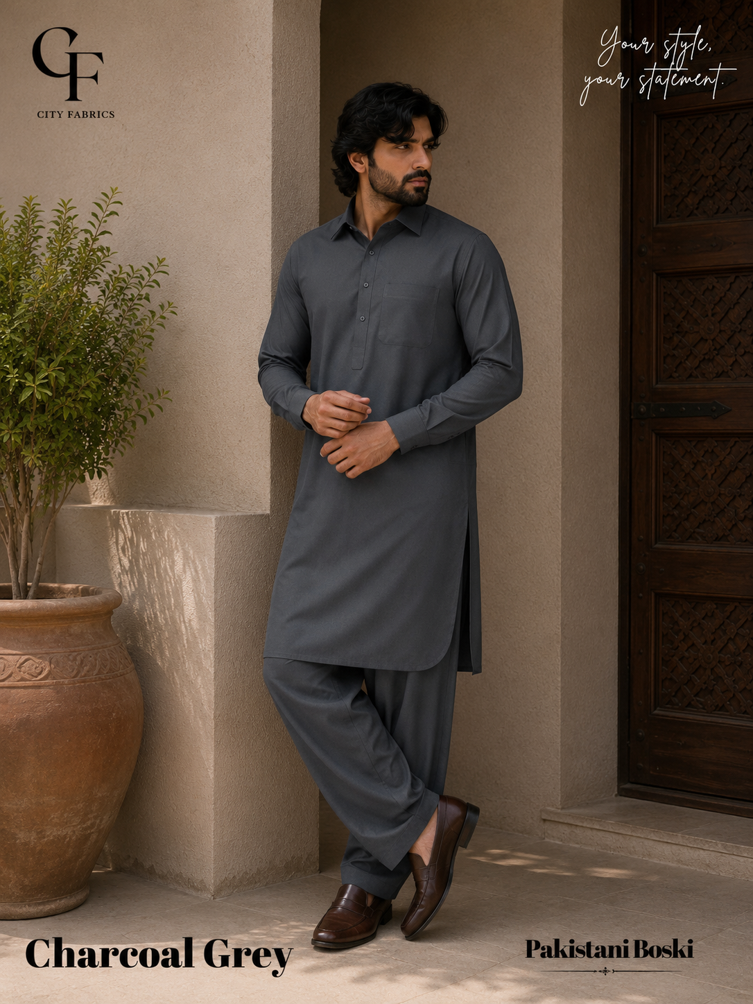 Pakistani Boski Smoke Grey