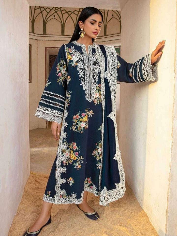 CRIMSON LAWN UNSTITCHED EMB 3PC - City Fabrics 