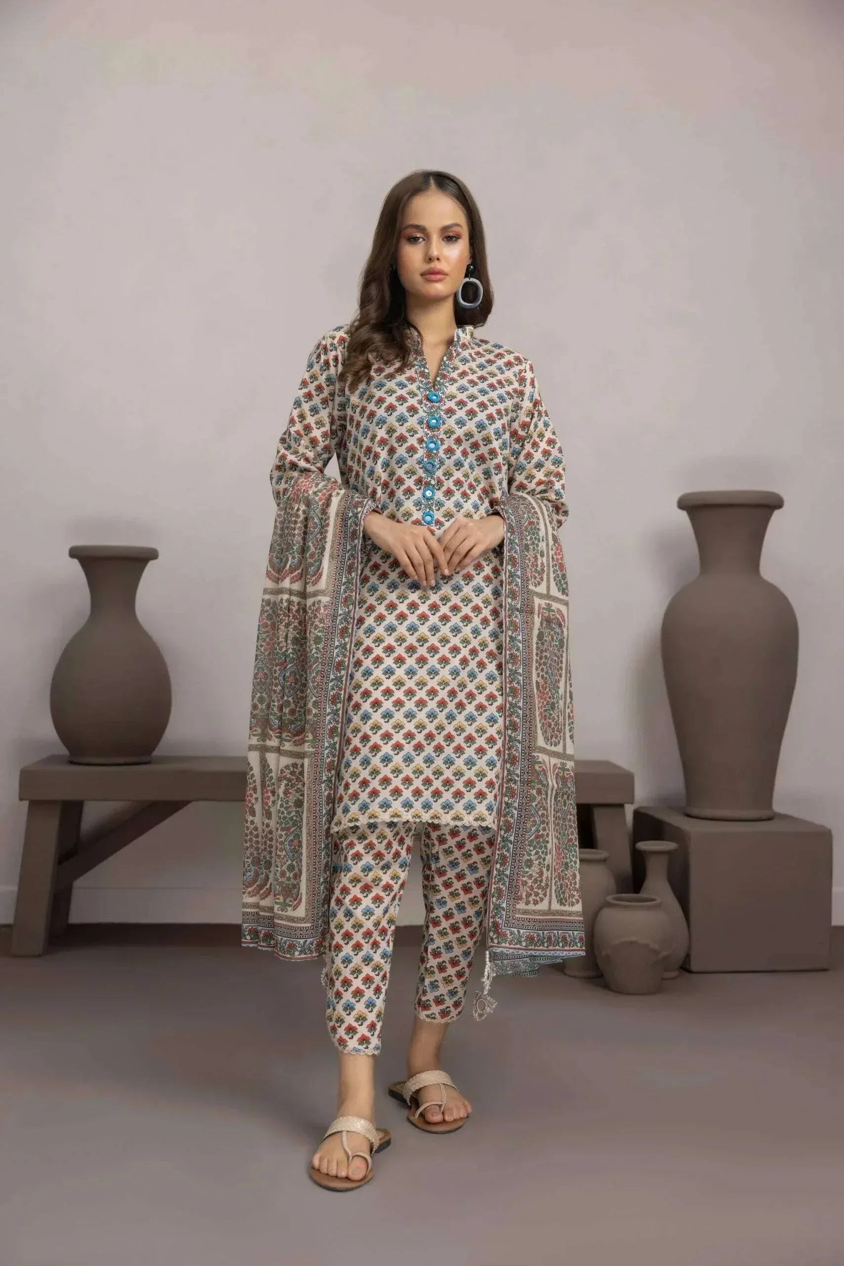 NISHAT KHADDAR UNSTITCHED PRINTED 3PC - City Fabrics 