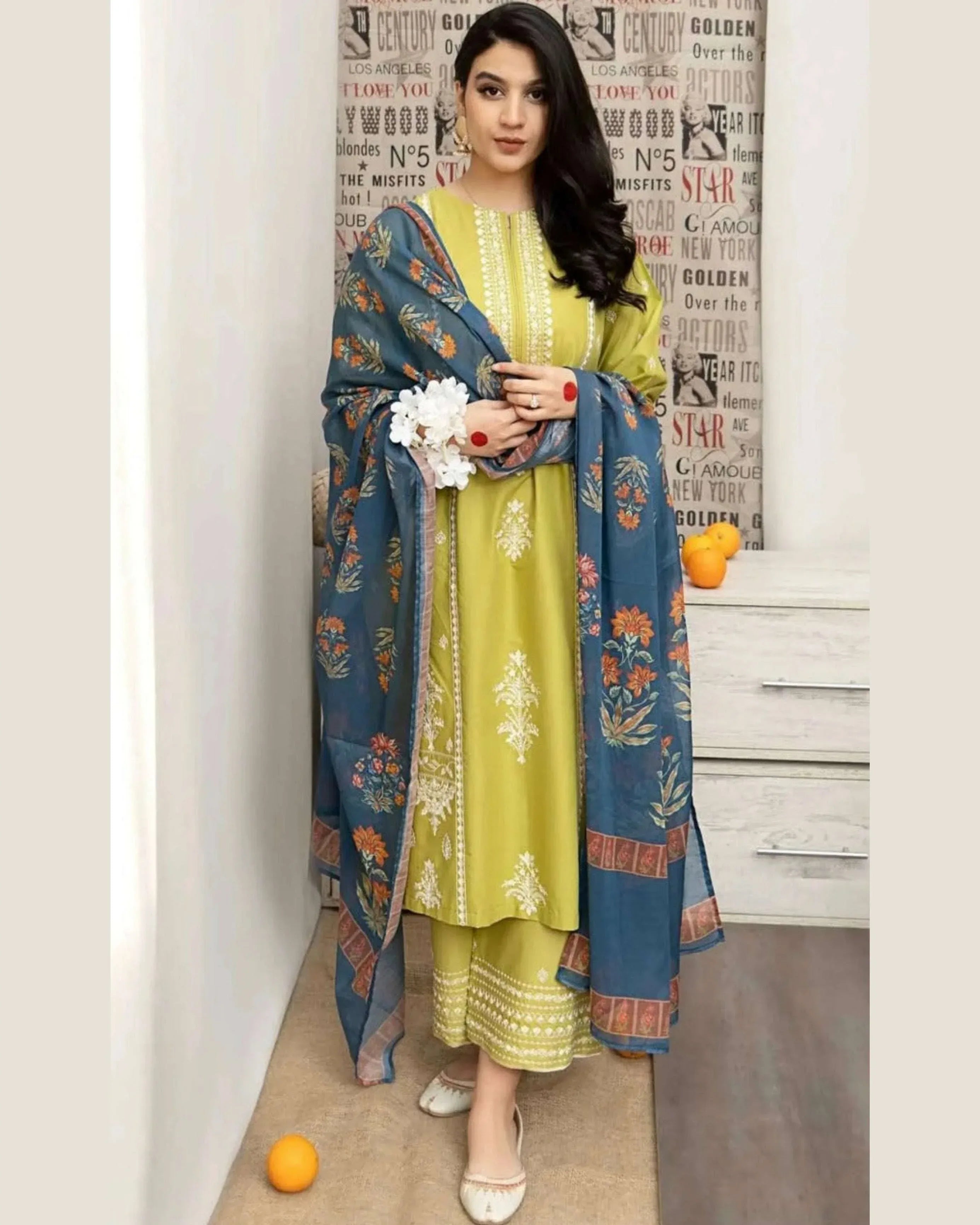 AISLING LAWN UNSTICH EMB 3PC - City Fabrics 