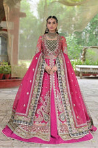 QALAMKAR NET UNSTITCHED EMB MAXI - City Fabrics 