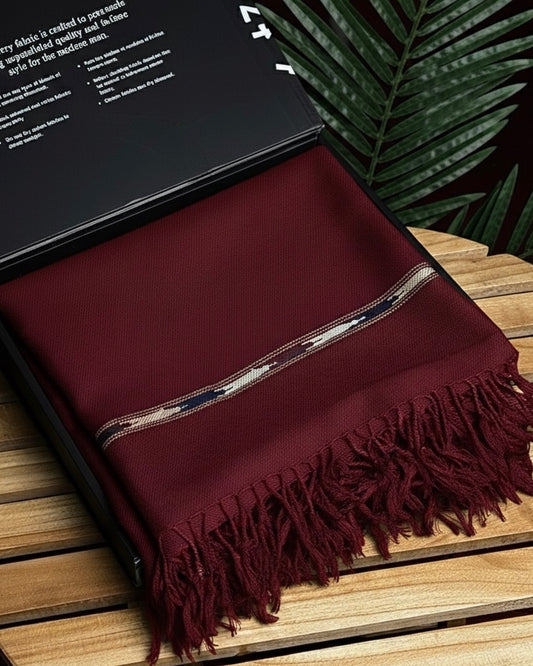 Maroon Swati Wool Shawls