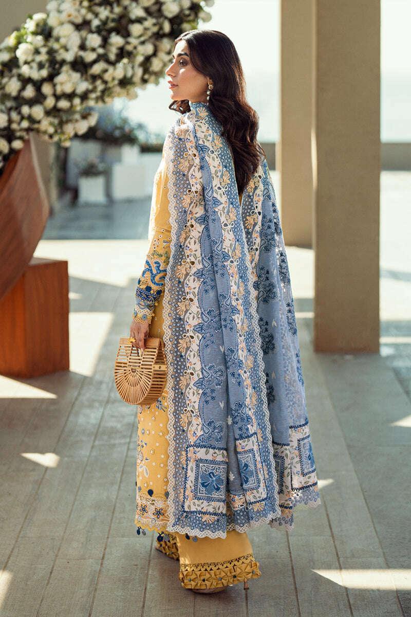 QALAMKAR LAWN UNSTITCHED EMB 3PC - City Fabrics 
