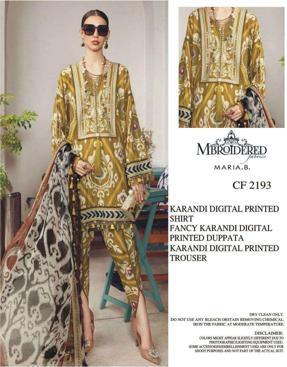 MARIA:B UNSTICHED KARANDI PRINTED 3PC - City Fabrics 