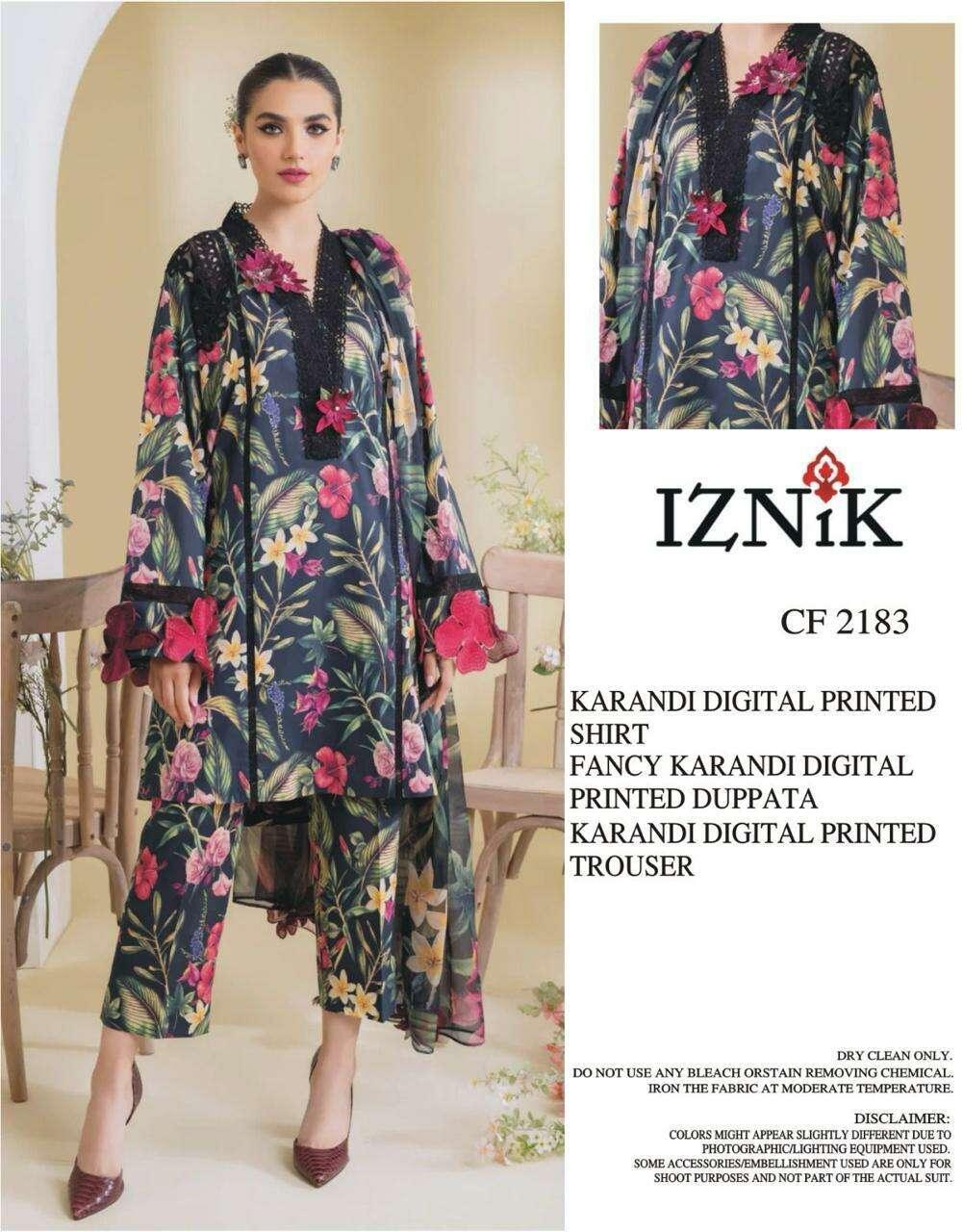 IZNIK UNSTICHED KARANDI PRINTED 3PC - City Fabrics 