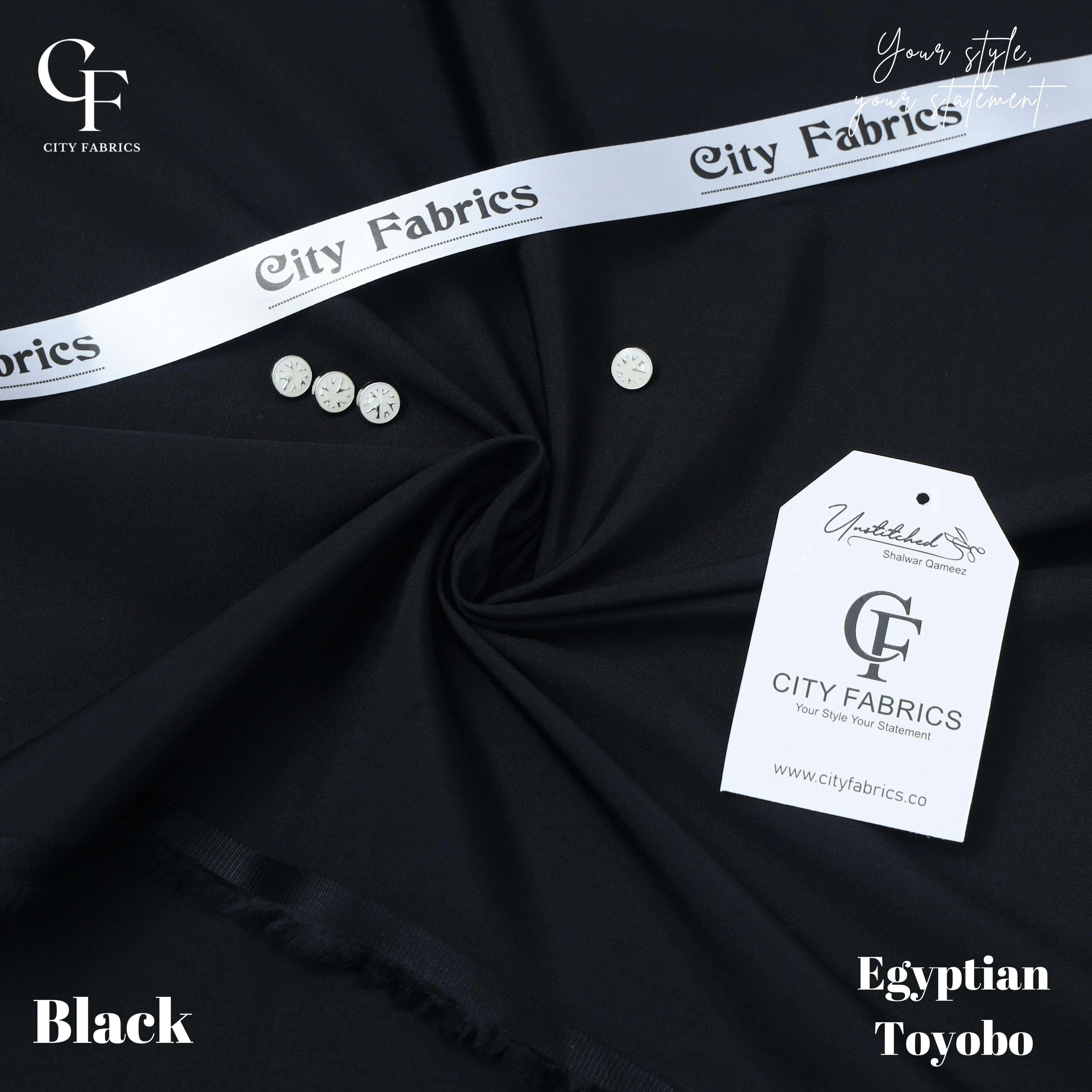 Egyptian Toyobo Black - City Fabrics 
