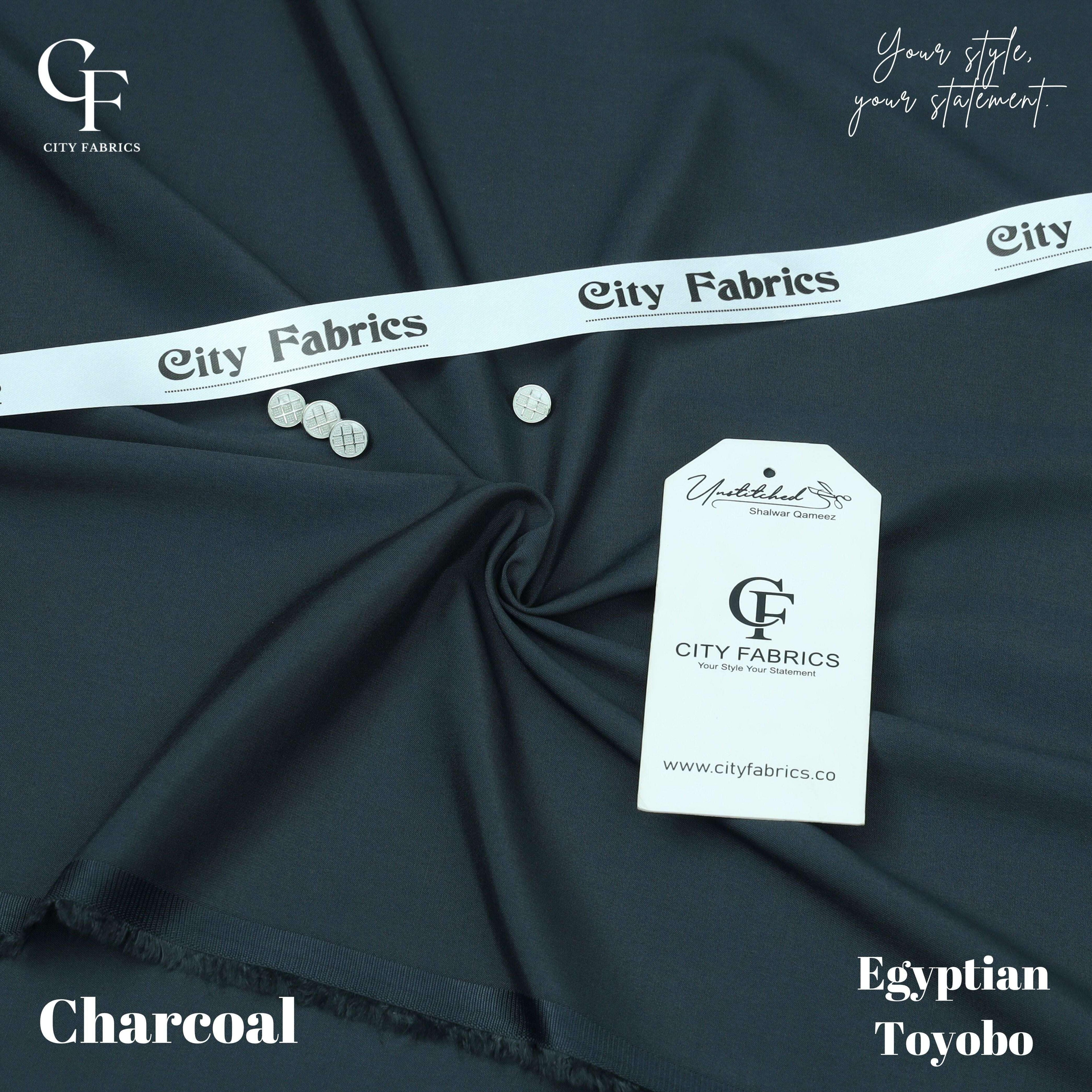 Egyptian Toyobo Charcoal - City Fabrics 