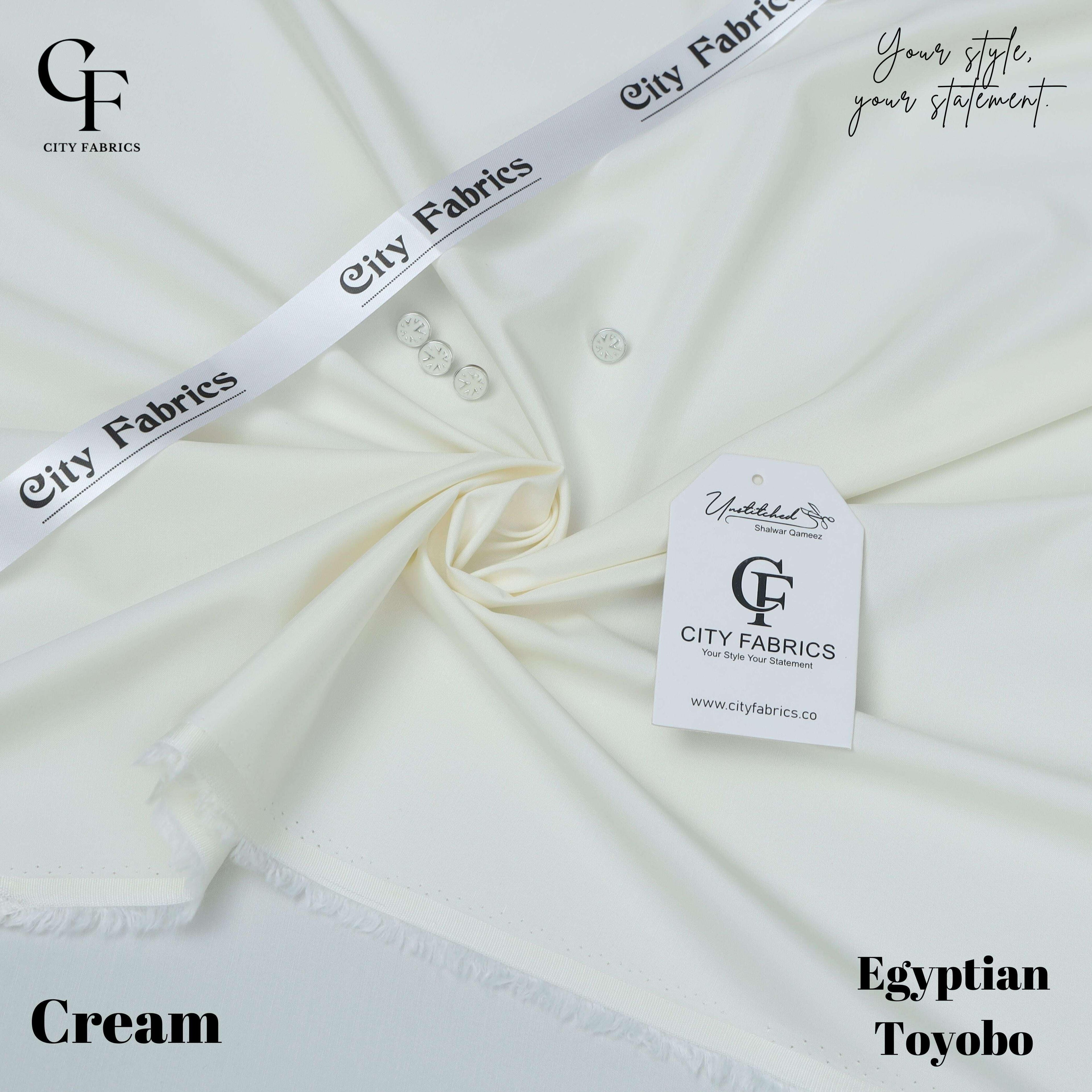 Egyptian Toyobo Cream - City Fabrics 