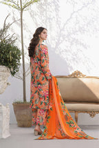 BAROQUE LAWN PRINTED UNSTICH 3PC - City Fabrics 