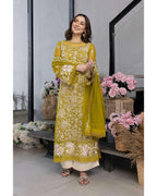 AZURE LAWN UNSTITCHED EMB 3PC - City Fabrics 