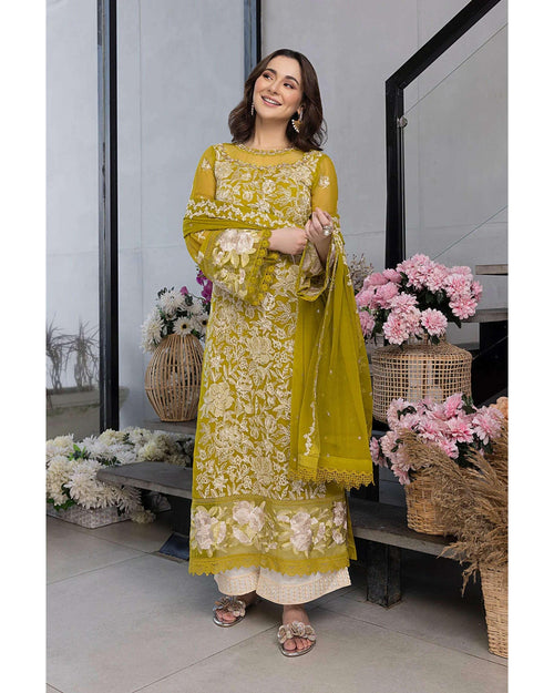 AZURE LAWN UNSTITCHED EMB 3PC - City Fabrics 