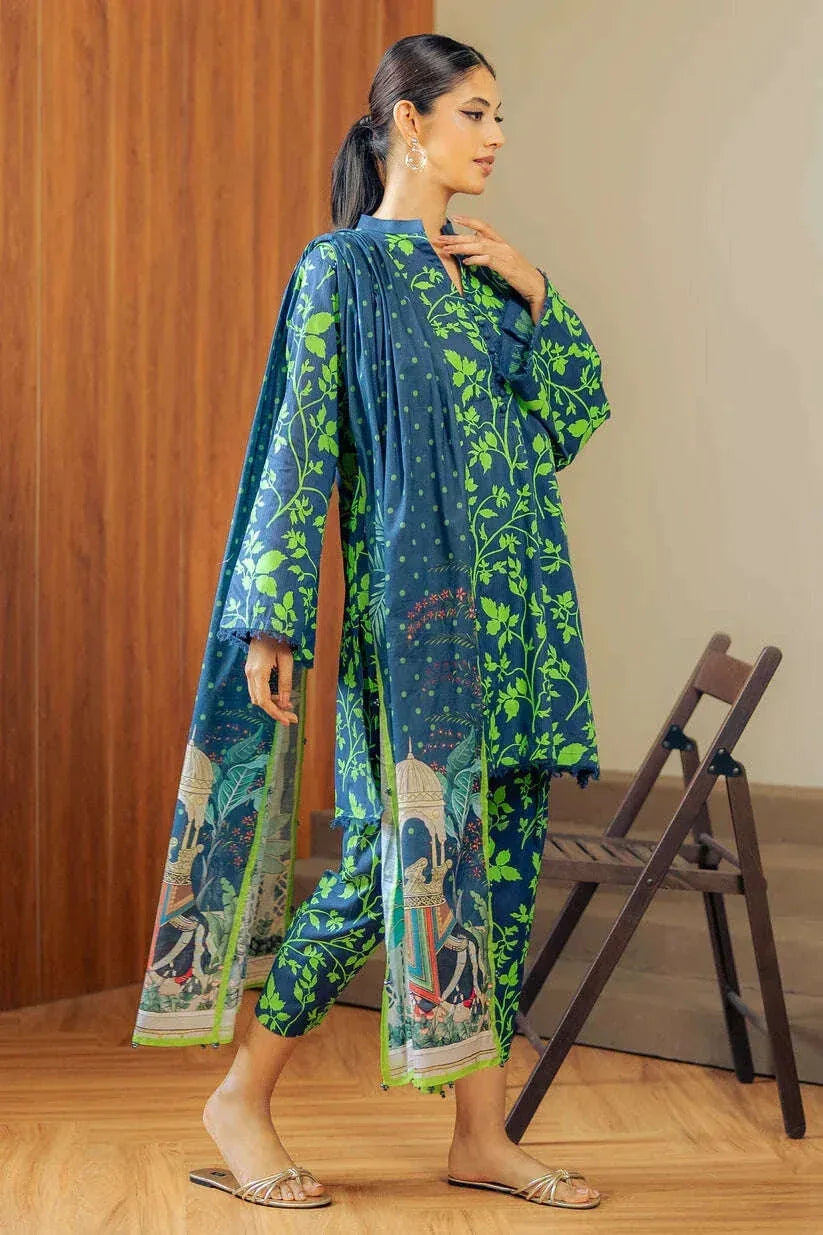 BAROQUE KHADDAR UNSTITCHED PRINTED 3PC - City Fabrics 