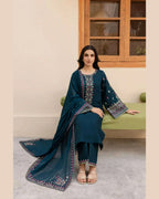 BATIK LAWN UNSTICH EMB 3PC - City Fabrics 