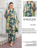 BAROQUE KHADDAR UNSTITCHED PRINTED 3PC - City Fabrics 
