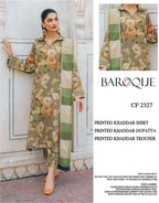 BAROQUE KHADDAR UNSTITCHED PRINTED 3PC - City Fabrics 