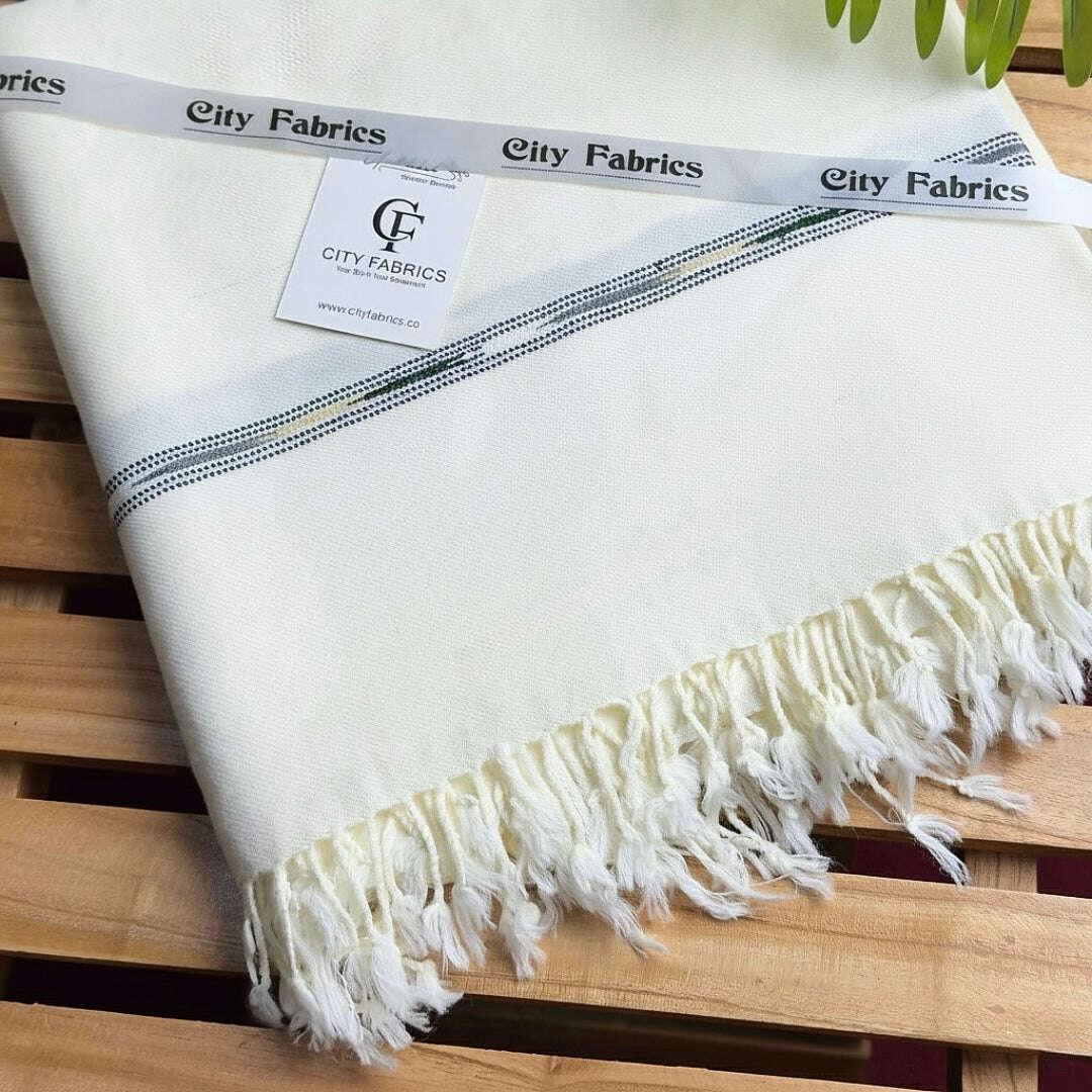 Mix Wool Shawl (Cream) - City Fabrics 