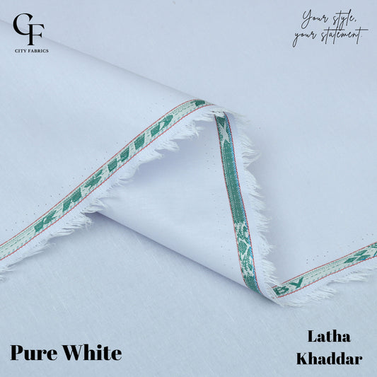 Latha Khaddar Pure White