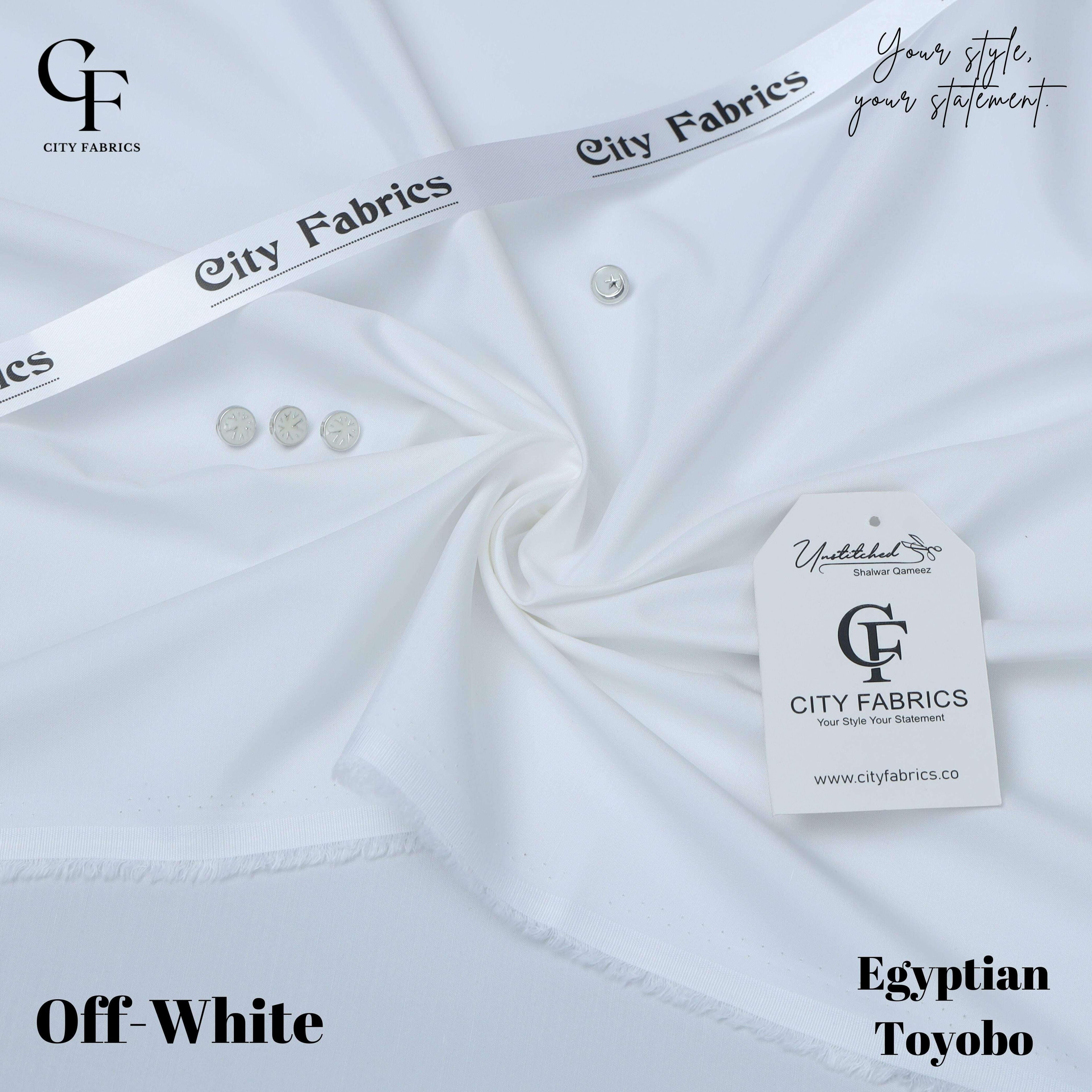 Egyptian Toyobo Off White - City Fabrics 