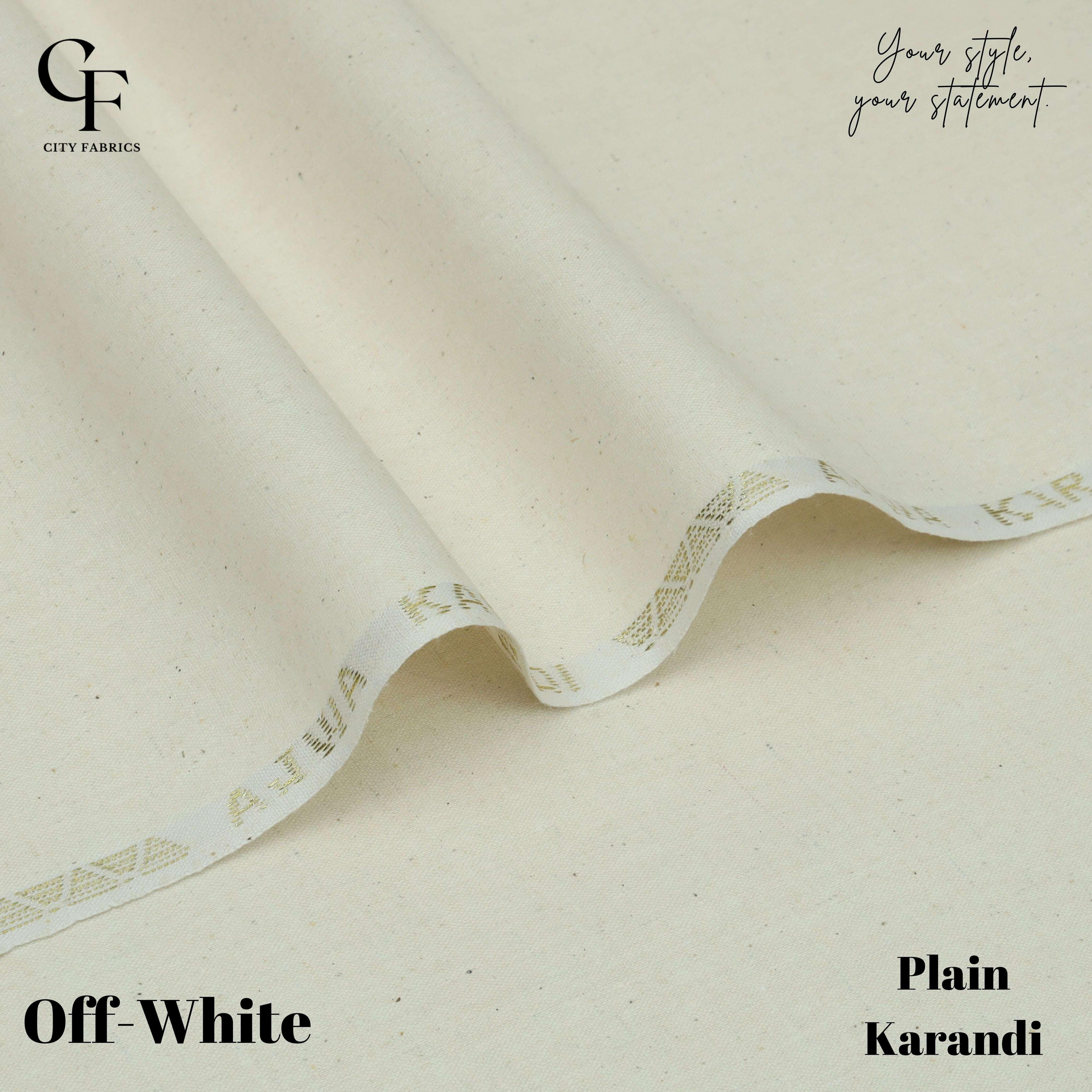 Plain Karandi - City Fabrics 