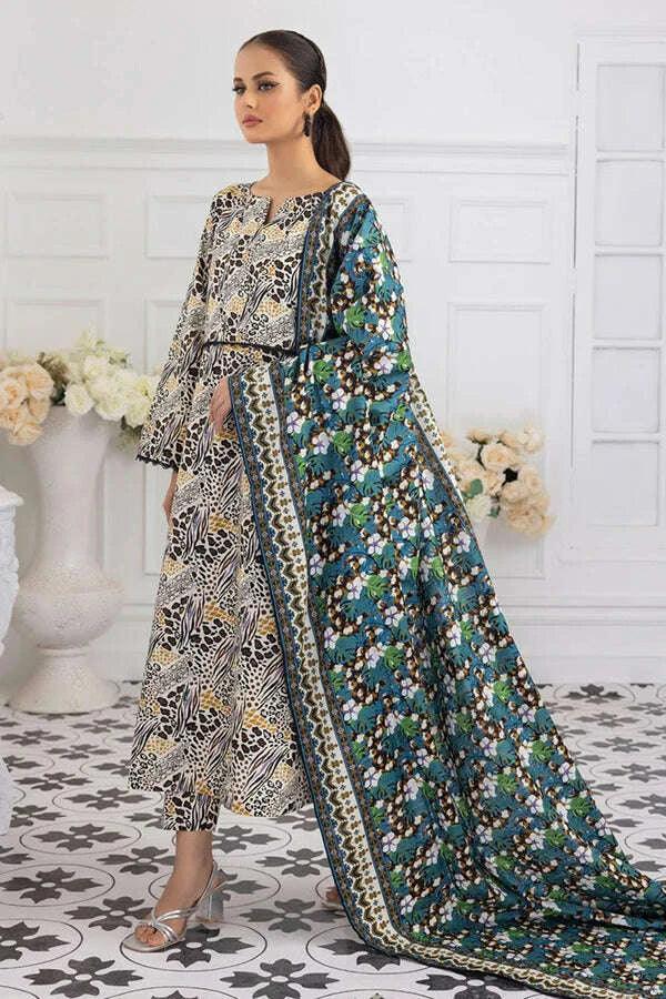 NISHAT KHADDAR UNSTITCHED PRINTED 3PC - City Fabrics 